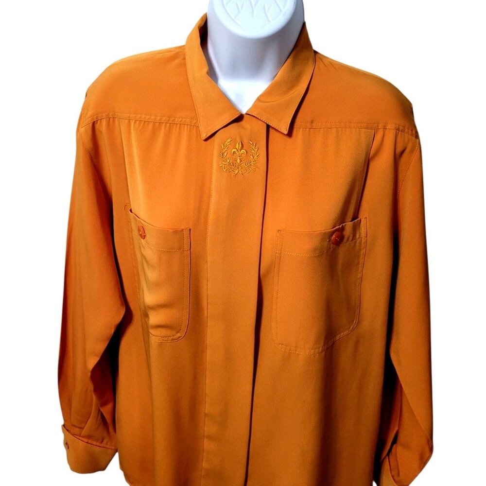 Vintage Christie & Jill Button Up Dressy Blouse Top Women's Size 8 Career
